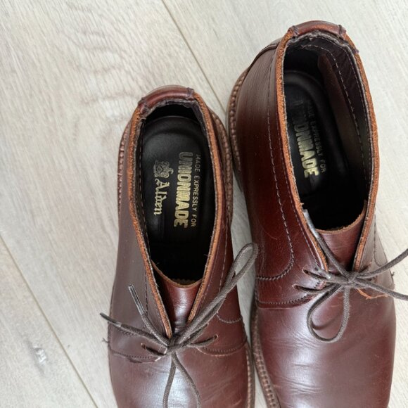 Alden x UnionMade Chukka Boots 7.5 Oxblood / Dark Brown Color